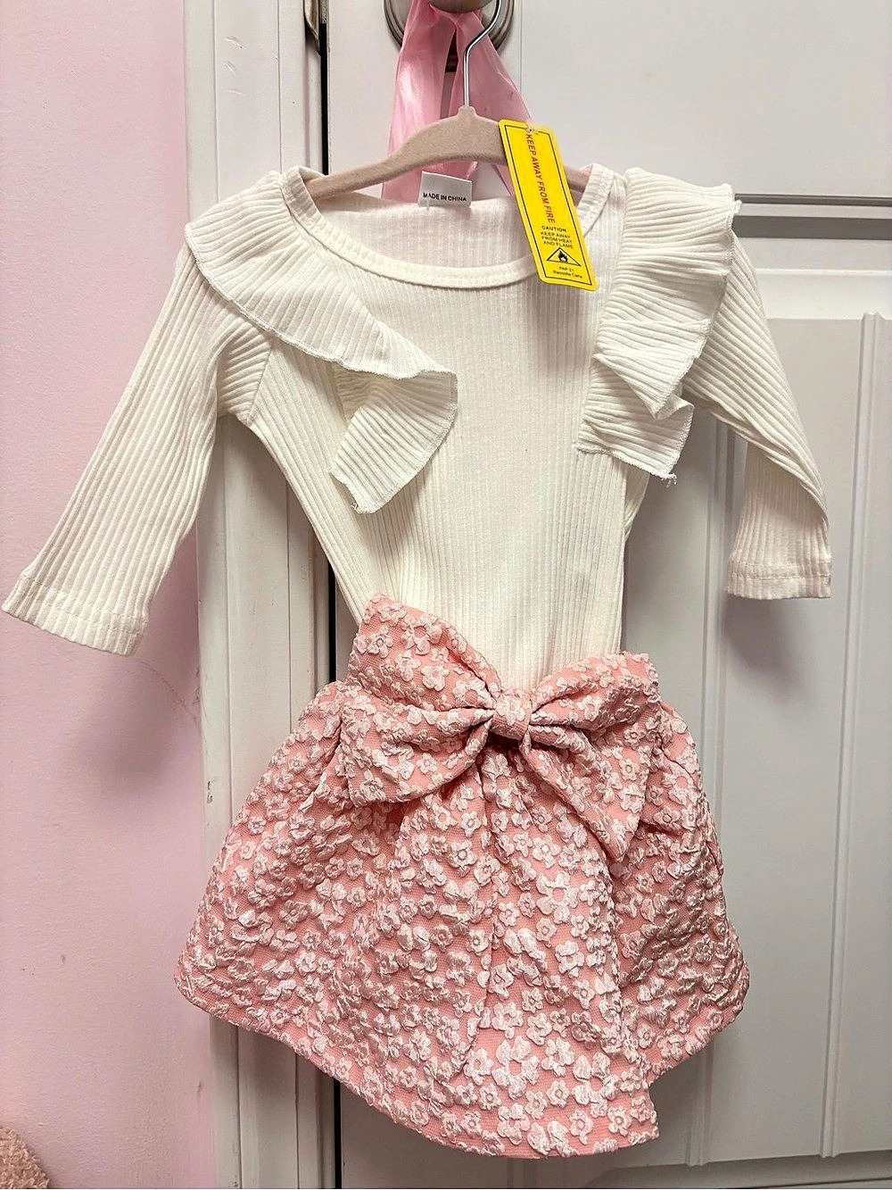 Kids Floral Ruffle Top & Skirt Set NWT